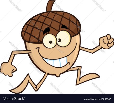 Cartoon acorn Royalty Free Vector Image - VectorStock