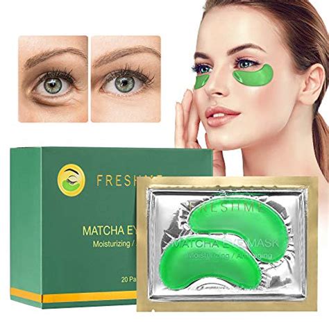 Freshme Matcha Eye Mask 20 Pairs Under Eye Patches Aloe Vera Extract