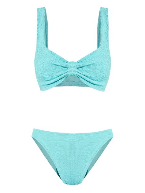 Hunza G Bonnie Bikini Set In Blue Modesens
