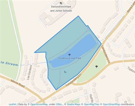 Smethwick Hall Park In Smethwick Map And Routes