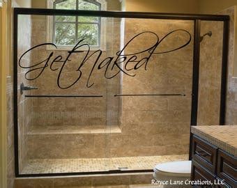 Get Buck Naked Get Naked Decal Bathroom Wall Decor Get