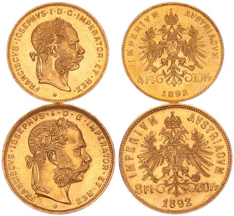 Sterreich Ungarn Set Florin Sp Tere Pr Gung