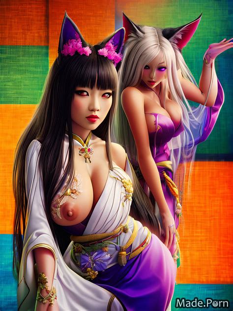 Porn Image Of Black Hair Gigantic Boobs Busty Silk Babe 20 Cat Ears Created By AI