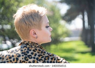 Sexy Curvy Blonde Woman Short Hair Stock Photo 1403356511 Shutterstock