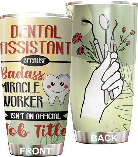 Medroc Dental Assistant Tumbler Ts Stainless Steel 20oz Funny Dental Assistant