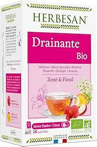 Herbesan Infusion Drainante Bio Saveur Passion Cassis Zest