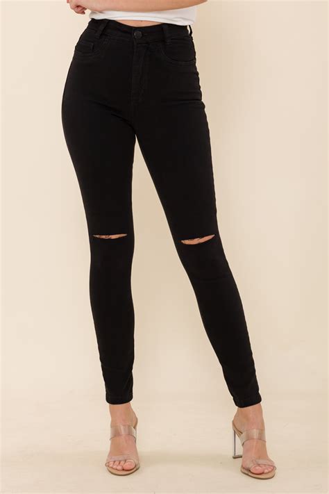 Calça Sarja Skinny Hot Pant Basic 11573 Preta Knoten Jeans