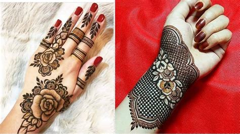 Simple mehndi designs for hands 2020 - YouTube