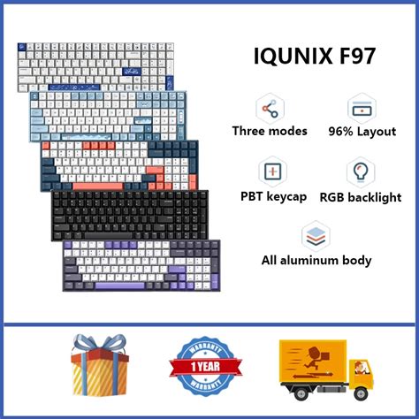IQUNIX F97 Wireless Mechanical Keyboard Multiple Themes Customized Hot Plug Three Mode Keyboard