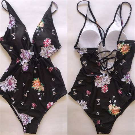 Frauen Bikini Set R Schen Floral Print Badeanzug H Vicedeal