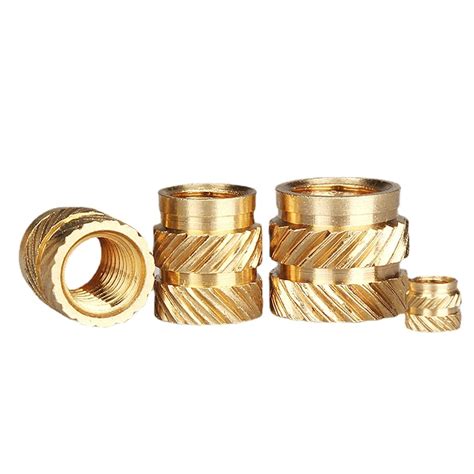 100 Pcs Hot Melt Injection Nuts Brass Nuts M4 Hot Melt Threaded Insert