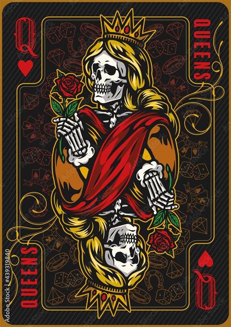 Queen Of Hearts Playing Card Template