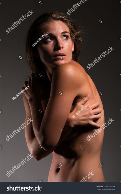 Beautiful Sunburned Brunette Nude Deep Shadow Stock Photo Shutterstock