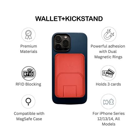 Minimalist Magsafe Wallet With Stand for iPhone 15 14 13 12 Pro, Max