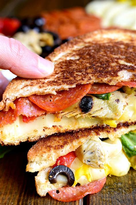 Italian Antipasto Grilled Cheese Sandwiches Recipe Italian