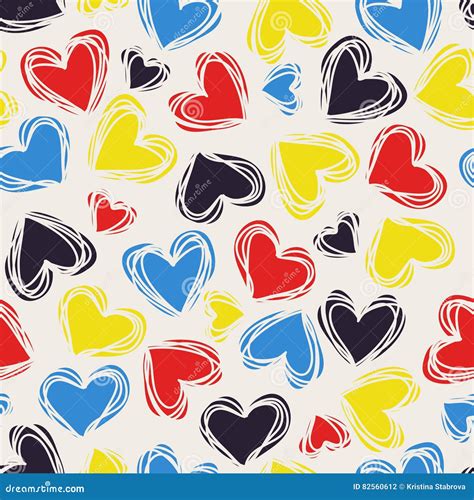 Hearts Seamless Pattern Vector Illustration Stock Vector