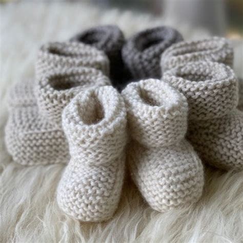 Knitting Pattern Baby Booties X Easy Bootie Pattern X Etsy