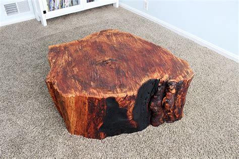 DIY Tree Stump Table