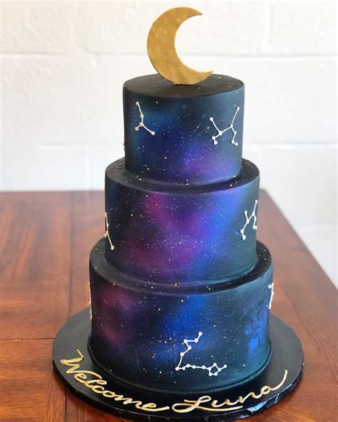 Beautiful Galaxy Constellation Cake Perfect For Baby Showers Weddings