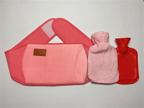 Pink Hot Water Bottle Waist Belt With Hot Water Bottle Cover Etsy