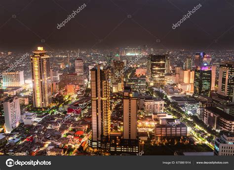 Jakarta Indonesia July 2023 Urban Skyline Night Hdr Image – Stock ...