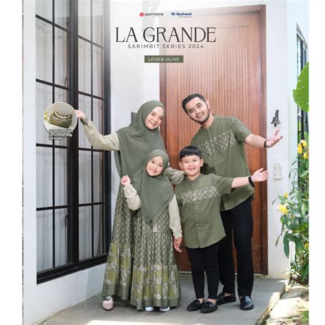 Jual Yasmeera Sarimbit Keluarga Terbaru 2024 La Grande Loden Olive