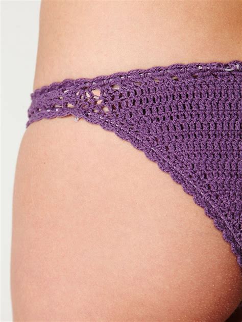 Lyst Free People Crochet Bikini Bottoms In Purple