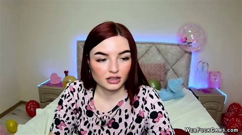 Busty Redhead Amateur Babe NicolPot On Webcam Strips For Fans