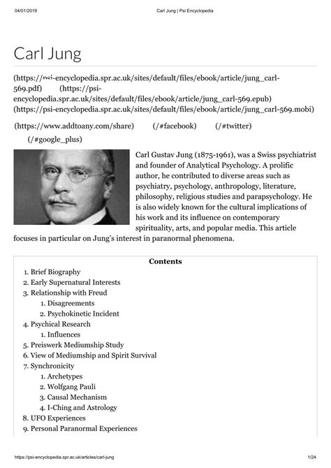 (PDF) Carl Jung (Biography)