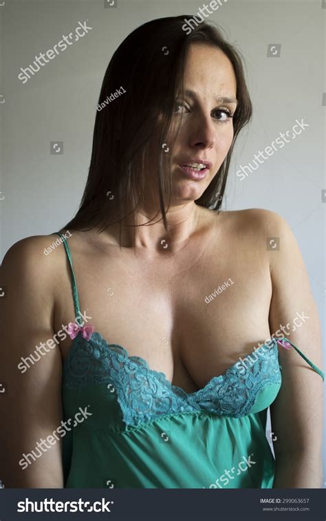 Beautiful Model Green Lingerie Posing Sexy Stock Photo Shutterstock