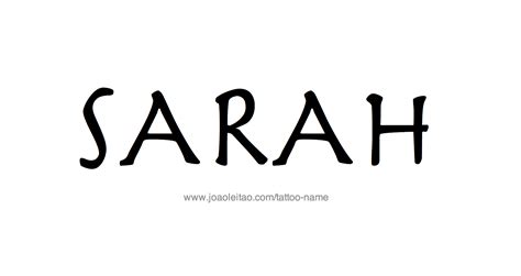 Sarah Name Tattoo Designs