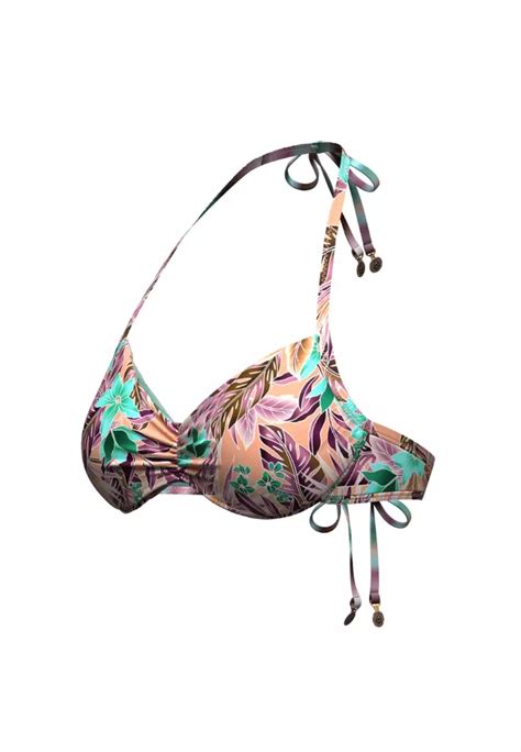 Buy Sunseeker Paradiso Mix Lavender Reversible Ruched Front Bikini Top 2025 Online ZALORA