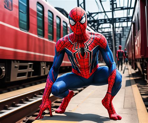 Spiderman Character Transformed Into A Train By San Ye Zt Rk Playground