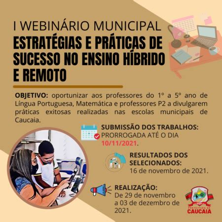 I Webin Rio Municipal Estrat Gias E Pr Ticas Pedag Gicas De Sucesso