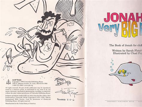 Jonah Book With Drawing The Chad Frye Illustration Guy