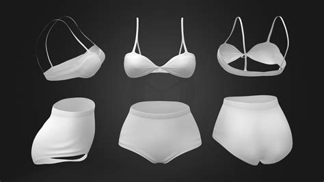 D Model High Waist Bikini Vr Ar Low Poly Cgtrader
