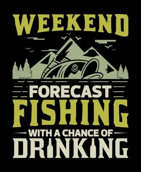 Premium Vector Weekend Forecast Fishing With A Change Of Drinking