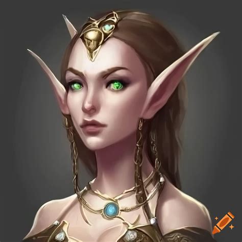 Detailed Concept Art Of A Female Elf Mage On Craiyon