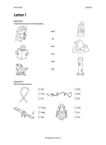 Leren Lezen Met De Letter L Werkbladen Artofit
