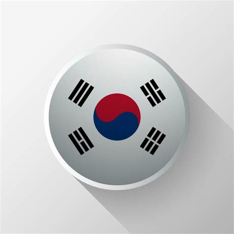 Creative South Korea Flag Circle Badge 36038551 Vector Art At Vecteezy