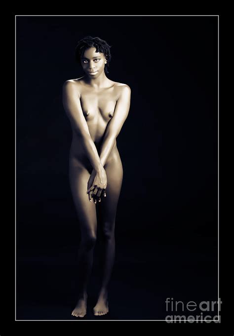 Chynna African American Nude Girl In Sexy Sensual Photograph And In Black And White Sepia