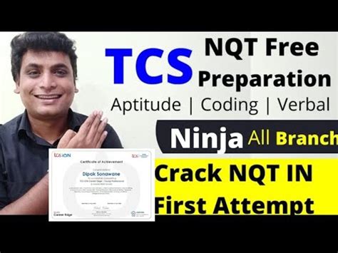 TCS Nqt Free Preparation For All Branch With Certificate Aptitude TCS