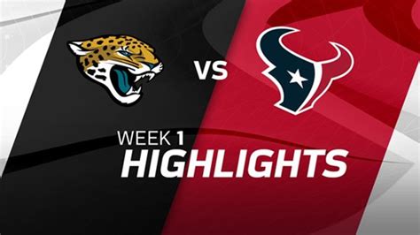 Jacksonville Jaguars vs. Houston Texans Highlights | Week 1