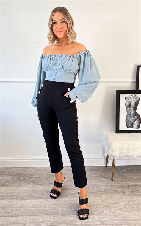Petrol Maeve Off Shoulder Blouse | ikrush
