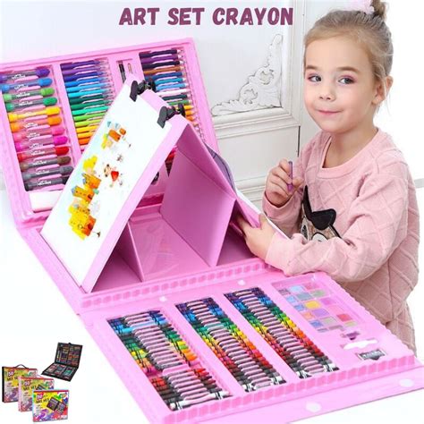 Jual Alat Menggambar Art Set Crayon Alat Mewarnai Crayon Set Koper