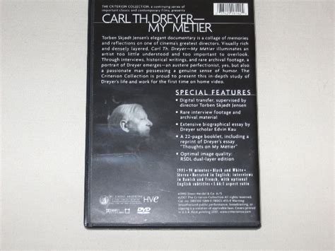 Carl Th DreyerMy Metier Packaging Photos Criterion Forum