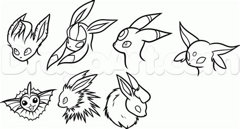 Easy Eevee Evolution Drawings New Drawing Tutorials Are Uploaded