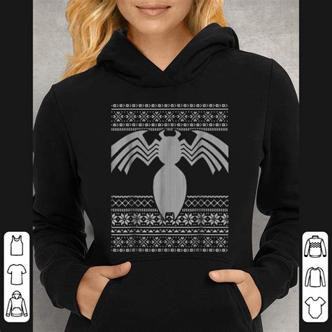 Hot Marvel Venom Logo Ugly Christmas Sweater Graphic Sweater Hoodie