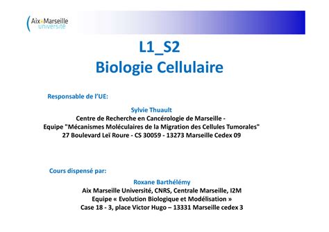 Endocytose Cours L1 S Biologie Cellulaire Sylvie Thuault Centre De