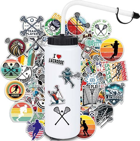 Amazon.com: RhythmFit Lacrosse Water Bottle with Long Straw, 35 oz BPA